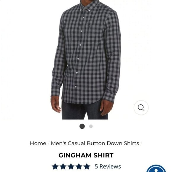 Original Penguin men’s blue checkered plaid button down shirt medium - Picture 3 of 13